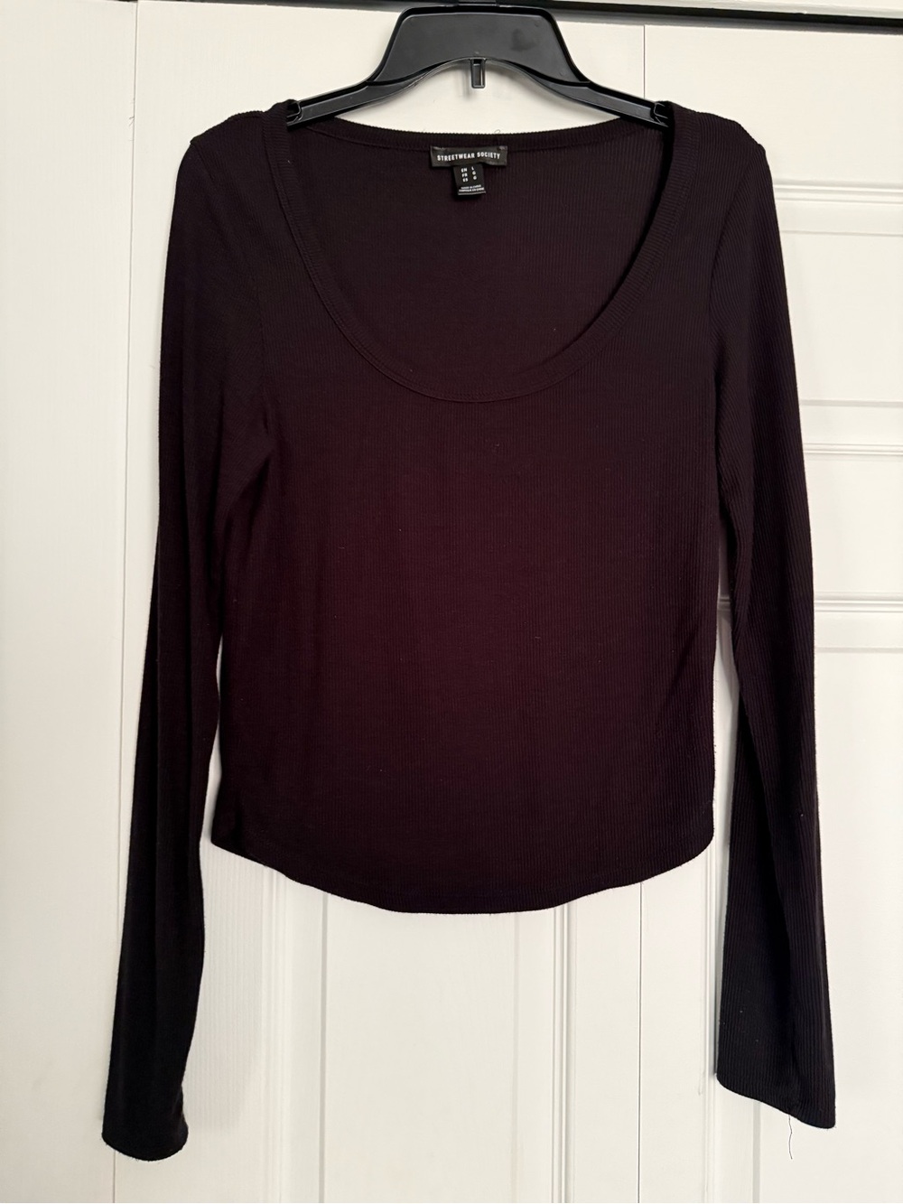 Charlotte Russe Black Long Sleeve Top